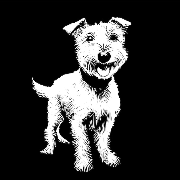 Vecteur joyeux chien corgi debout dessin animé dessiné à la main autocollant icône concept illustration isolée