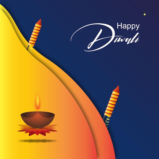 Joyeux Diwali Beau Fond Ou Illustration