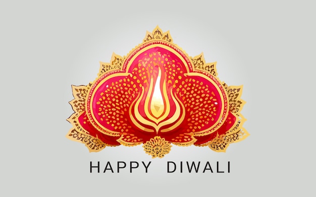 Joyeux Diwali avec des bougies Festival indien Diwali Day Art généré par l'IA