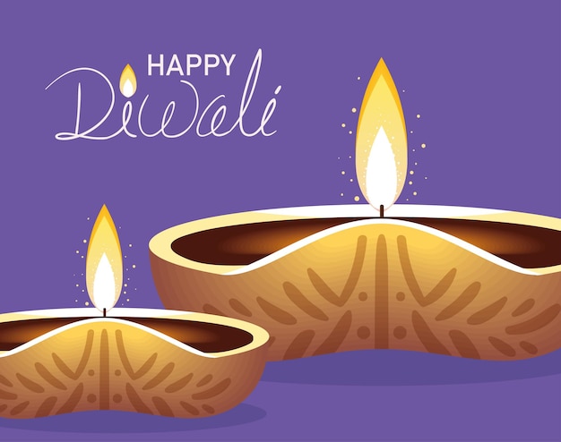 Joyeux Diwali carte d'invitation