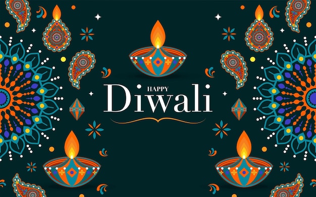 Joyeux Diwali Deepavali Ou Dipavali Le Festival