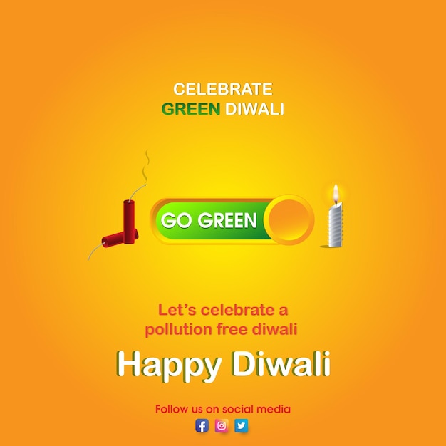 Joyeux Diwali Vert