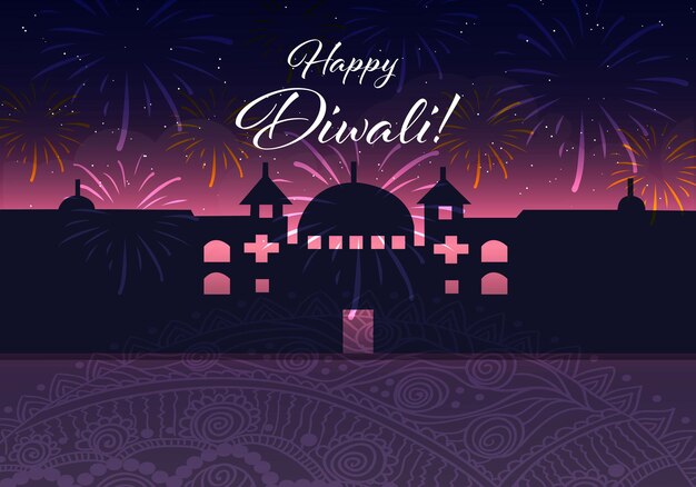 Joyeux DiwaliJoyeux Diwali Fête Indienne Traditionnelle