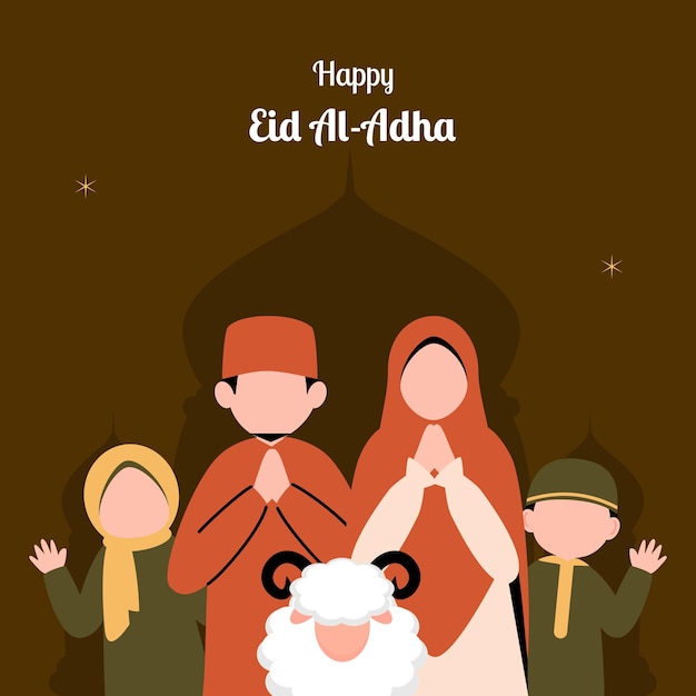 Vecteur joyeux eid al adha