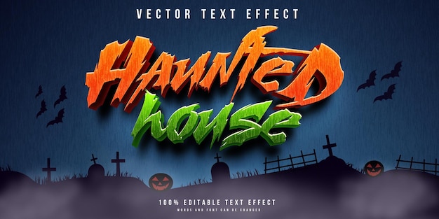 Joyeux Fond D'halloween Avec Effet De Texte 3d