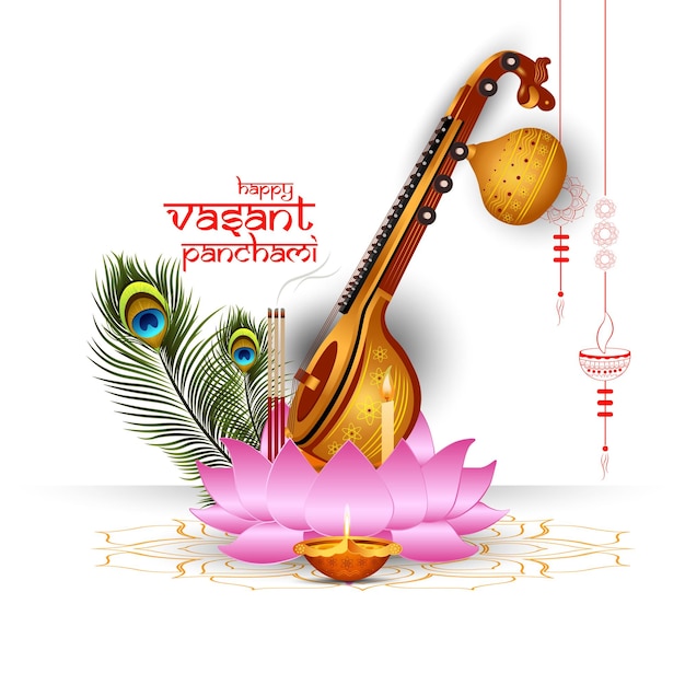 Vecteur joyeux fond de vasant panchami. vecteur