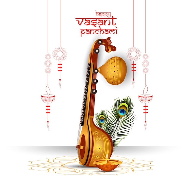 Joyeux fond de Vasant Panchami. vecteur