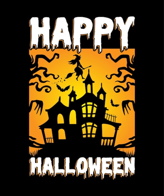 Joyeux Halloween. Conception De T-shirt Halloween.