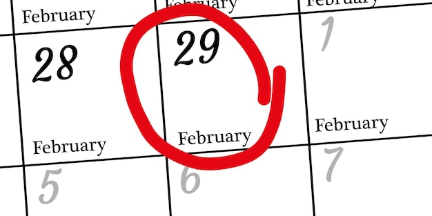 Vecteur joyeux jour bissextile ou slogan de l'année bissextile page de calendrier 29 février aujourd'hui est un jour supplémentaire illustration vectorielle