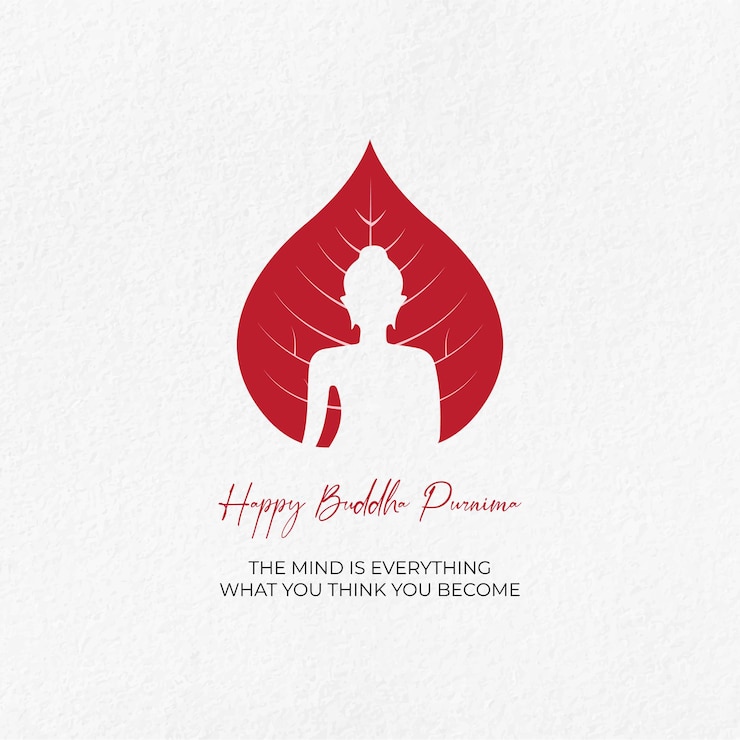 Vecteur joyeux jour du bouddha sur les réseaux sociaux