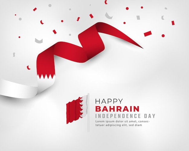 Joyeux Jour De L'indépendance De Bahreïn 16 Décembre Modèle D'illustration De Conception De Vecteur De Célébration