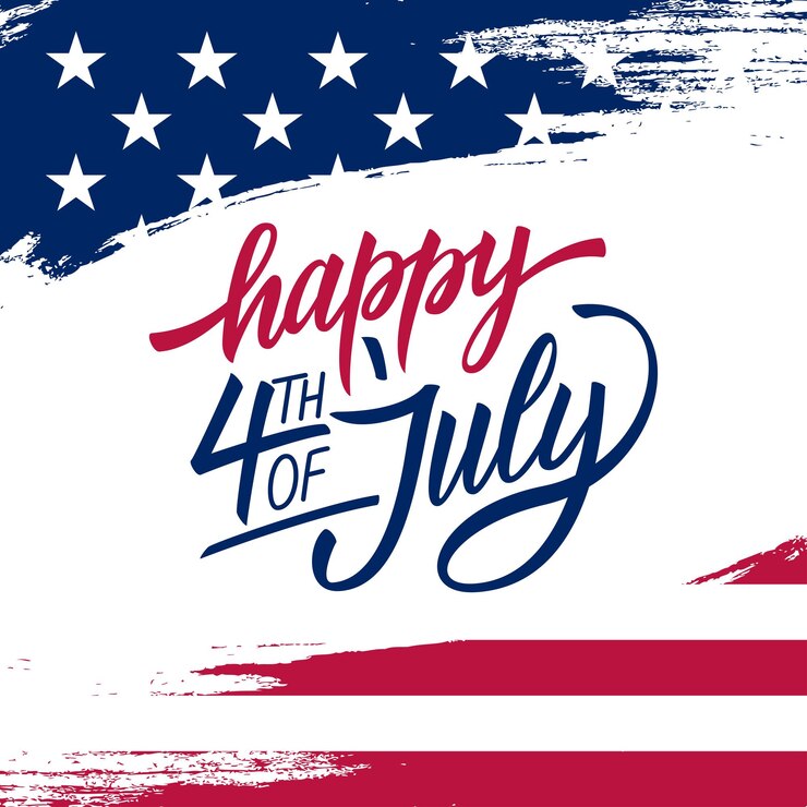 Vecteur joyeux jour de l'indépendance du drapeau national des états-unis