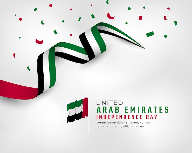 Vecteur joyeux jour de l'indépendance des émirats arabes unis 2 décembre illustration de conception vectorielle de célébration