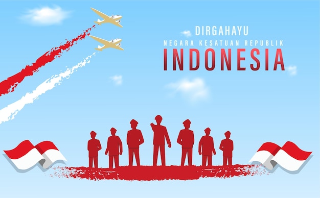 Joyeux Jour de l'Indépendance de l'Indonésie Illustration vectorielle avec des jeux traditionnels