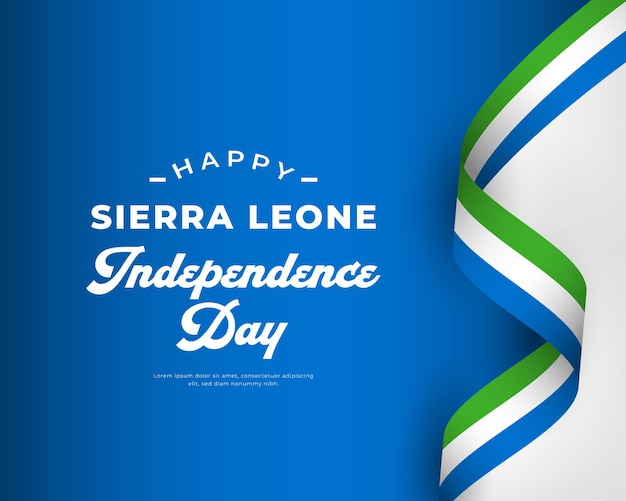 Joyeux Jour De L'indépendance De La Sierra Leone 27 Avril Vecteur De Célébration Pour La Publicité De Bannière D'affiche