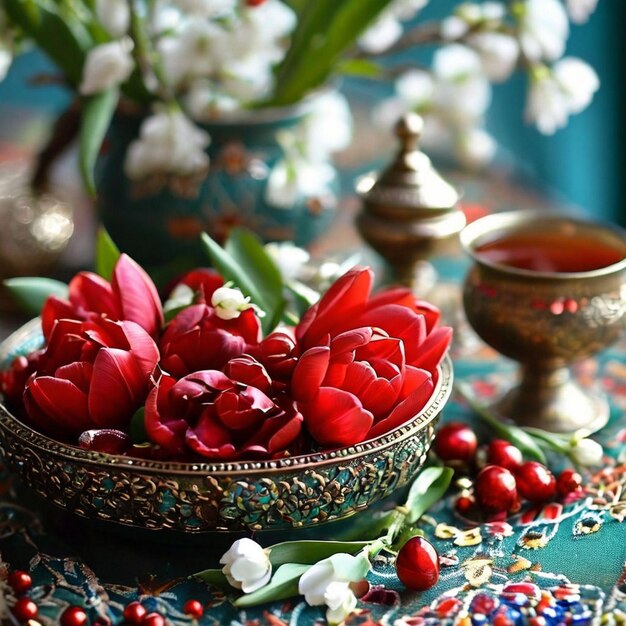 Vecteur joyeux jour de nowruz ou nouvelle année iranienne