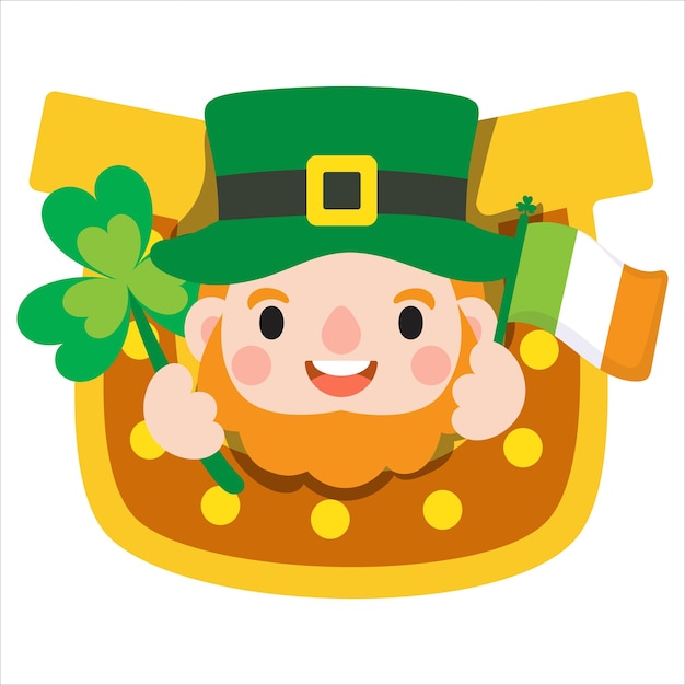 Vecteur joyeux jour de saint patrick clipart le petit patrick