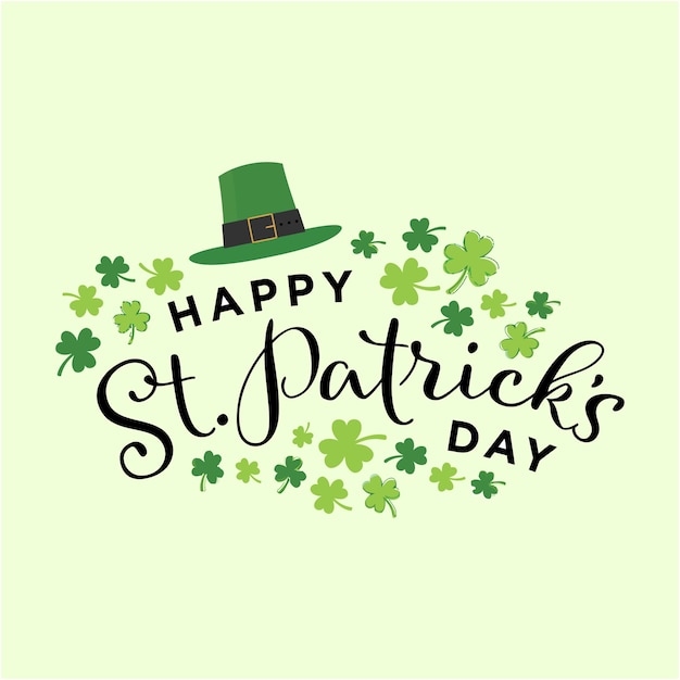 Vecteur joyeux jour de saint patrick jour de saint patty jour de saint patrick jour d'irlande fête de saint-patri