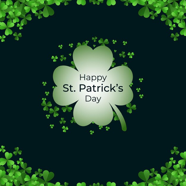 Vecteur joyeux jour de saint patrick vert accessoires de fête de fête design élégant drôle de saint patrick