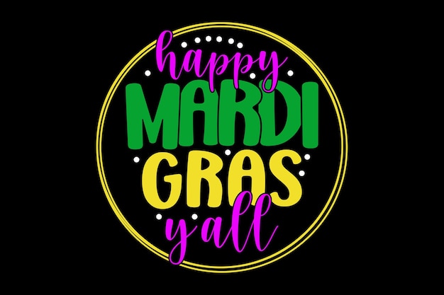 Vecteur joyeux mardi gras à tous!