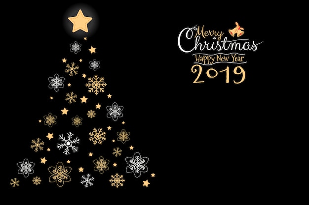 Joyeux Noël et bonne année 2019 carte de voeux