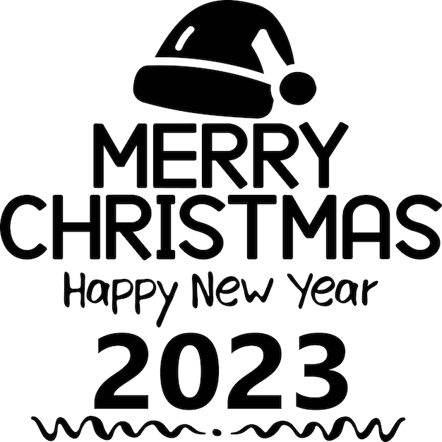 Joyeux Noël, Bonne Année 2023 Conception De T-shirt