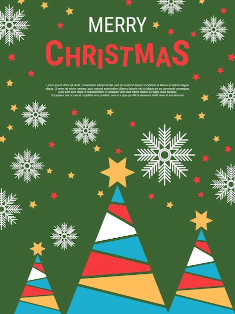 Joyeux Noël et bonne année illustration vectorielle de style design plat