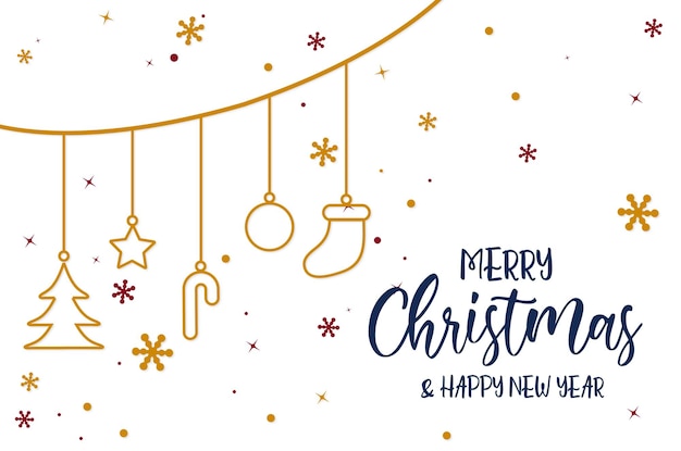 Joyeux noël et bonne année avec le père noël Vecteur gratuit