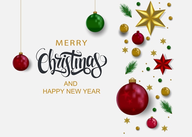 joyeux noël et bonne année réaliste