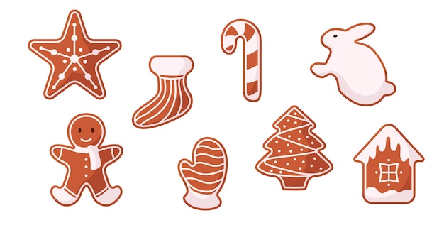 Joyeux Noël Et Bonnes Fêtes. Bonbons D'hiver. Biscuits De Noël Avec Glaçage.