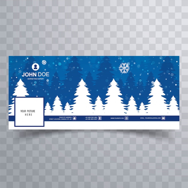 Vecteur joyeux noël carte avec modèle de bannière de couverture de facebook