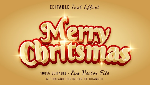 Joyeux Noël conception d'effets de texte 3D