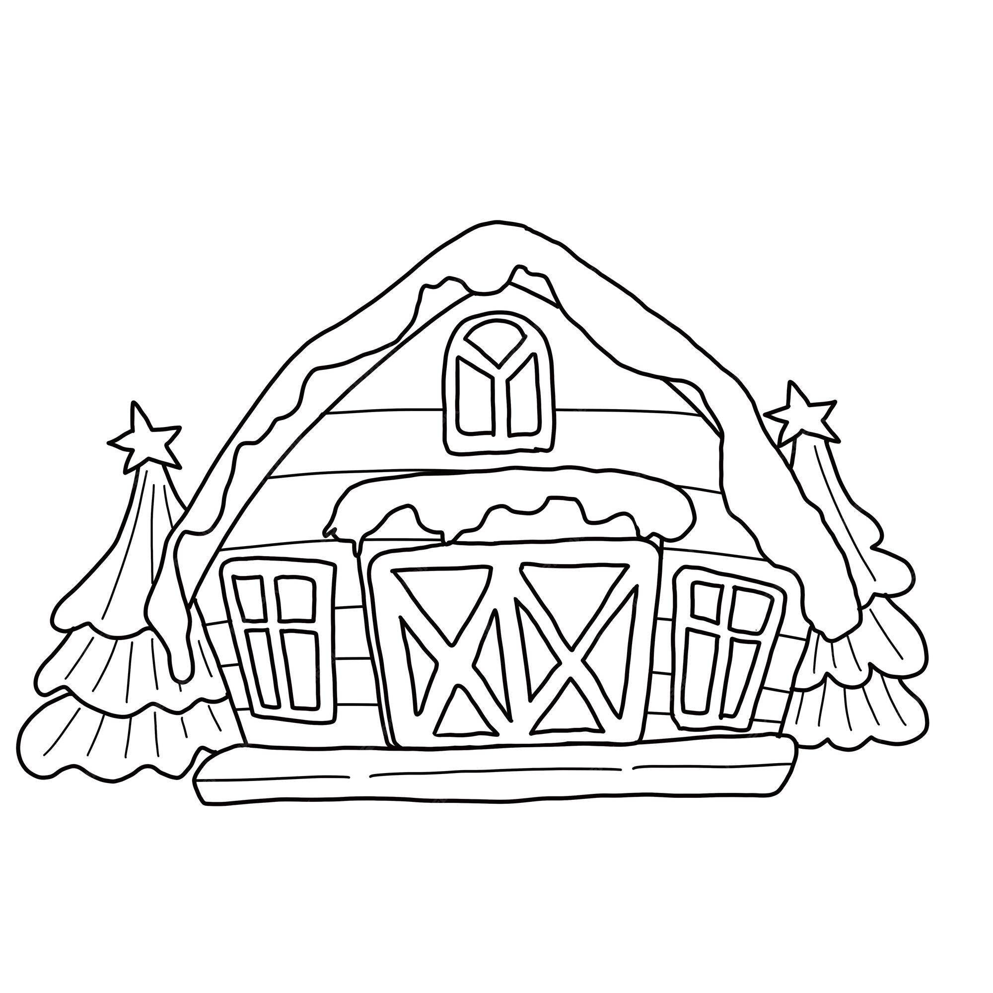 Joyeux Noël éléments De Noël Isolé Coloriage Pour Les Enfants Vecteur