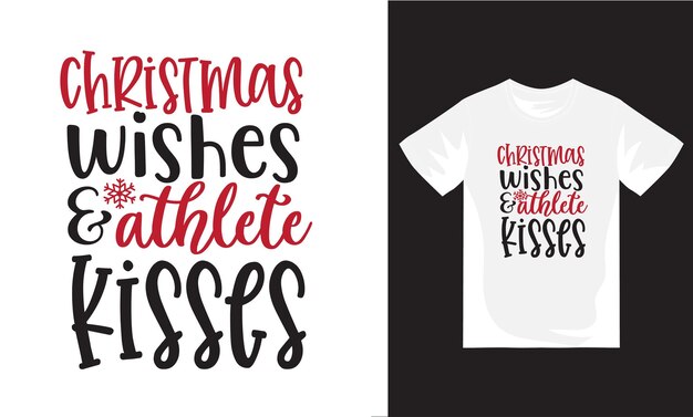 Vecteur joyeux noël et fêtes dessinées à la main sur des t-shirts vectoriels