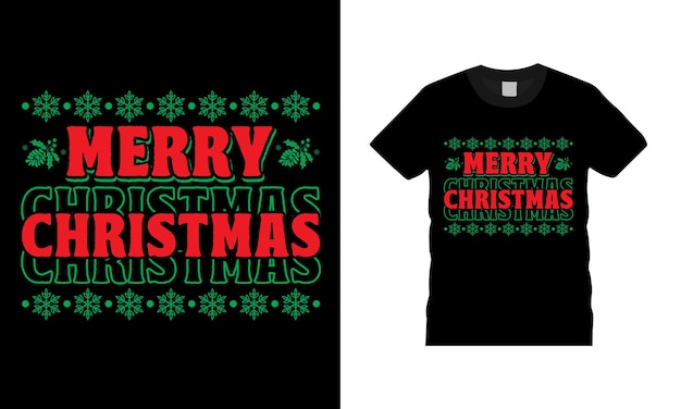 Joyeux Noël Jour de Noël T-shirt de typographie modèle de conception