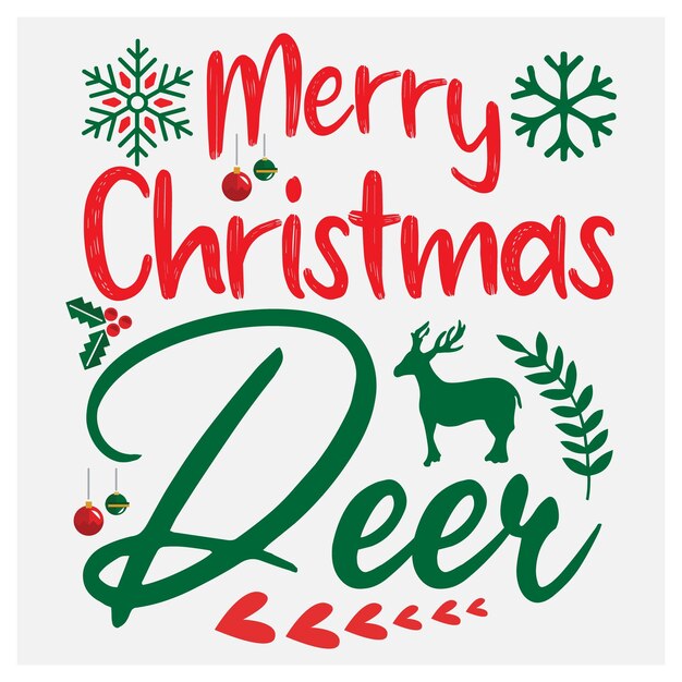 Joyeux Noël et vacances Conception de cadeau de lettrage SVG