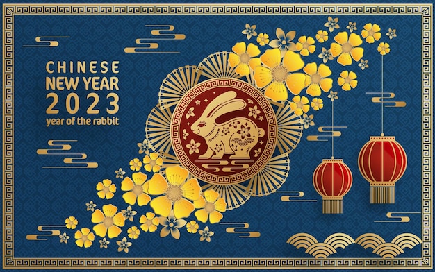 Joyeux nouvel an chinois 2023 année du lapin