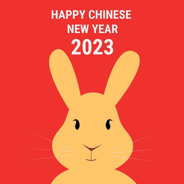 Joyeux Nouvel An Chinois 2023 Vecteur De Fond, Affiche Asiatique Avec Lapin