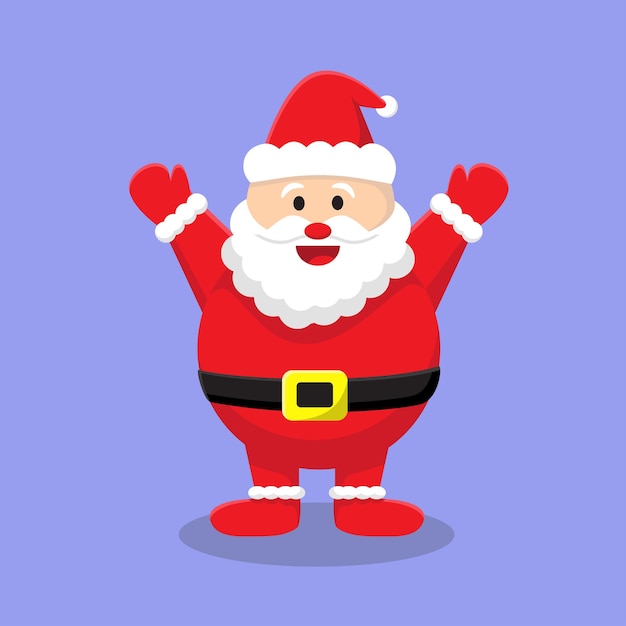 joyeux père Noël mascotte de dessin animé personnage mignon