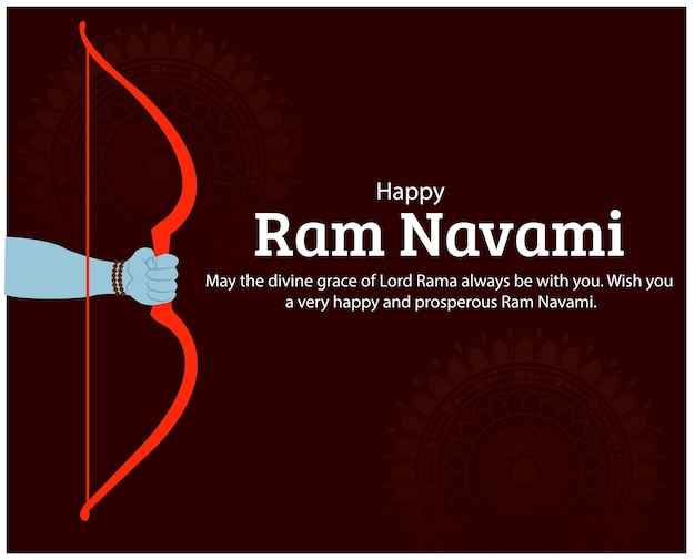 Joyeux Ram Navami Indian Festival Hindou Design Vectoriel