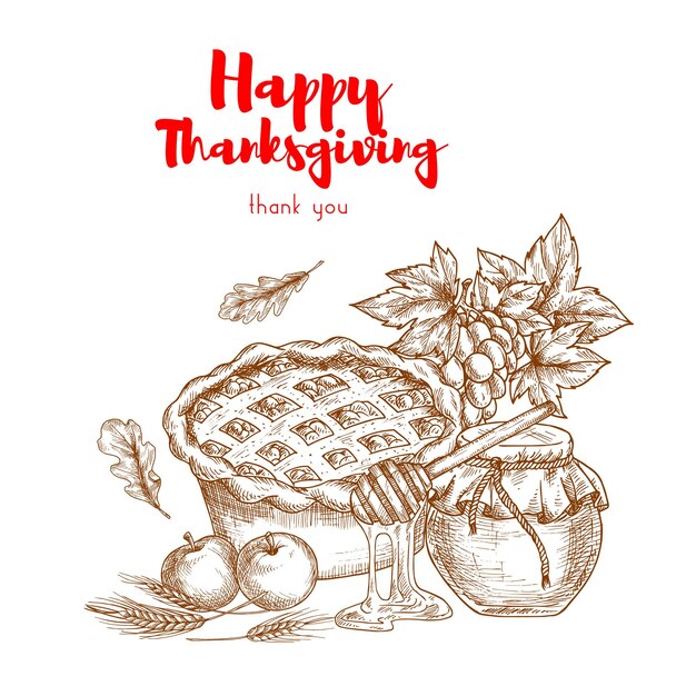 Joyeux Thanksgiving Merci Carte De Voeux