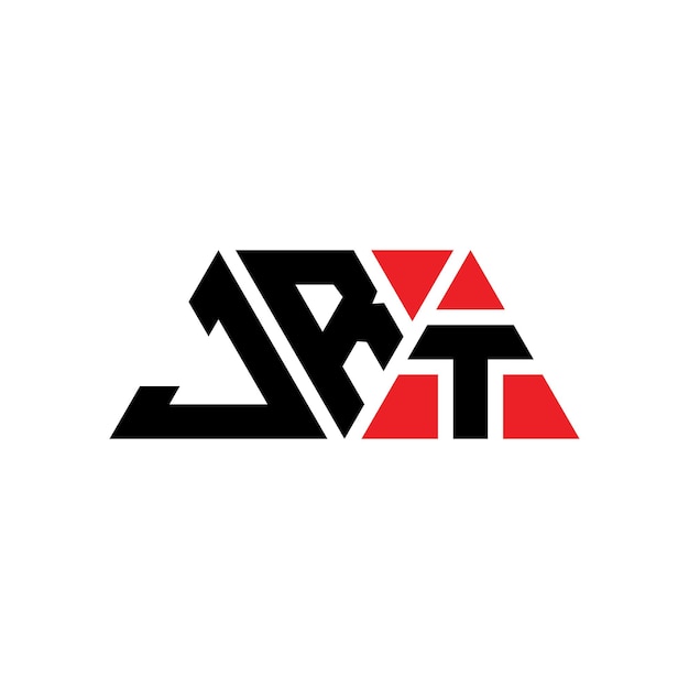 Vecteur jrt triangle lettre logo design avec forme triangulaire jrt triangle logo design monogramme jrt triange vecteur modèle de logo avec couleur rouge jrt logo triangulaire simple élégant et luxueux logo jrt