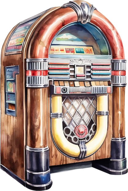 Vecteur le jukebox vectoriel vintage