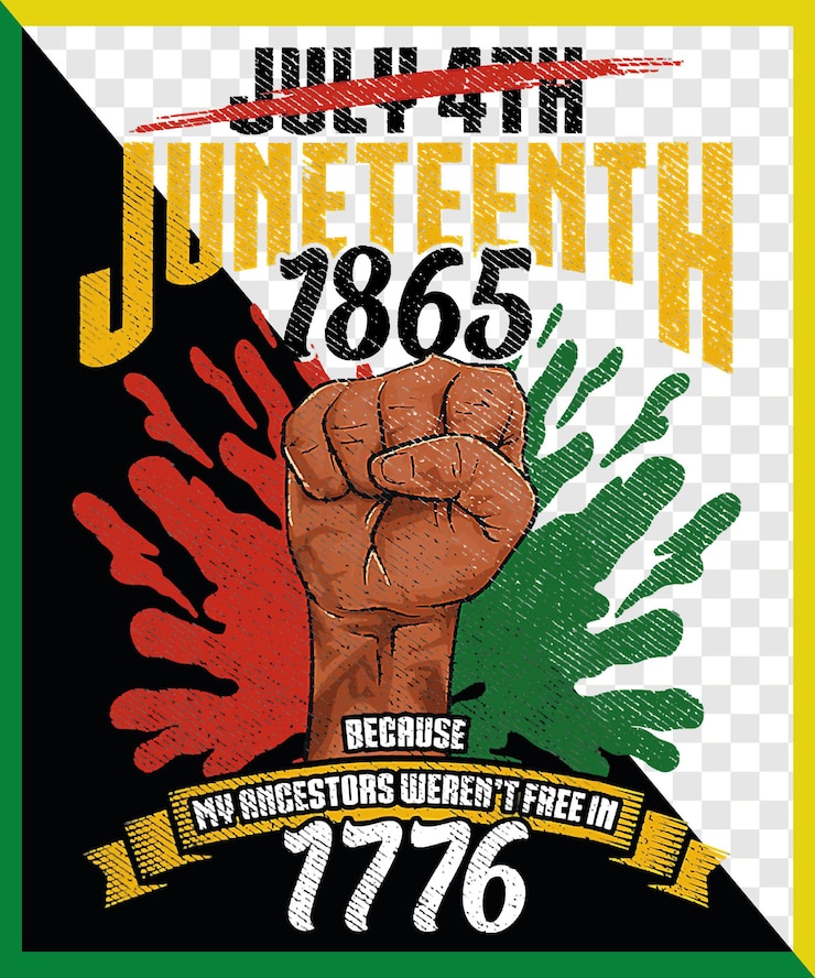 Vecteur juneteenth black lives matter célèbre 1865
