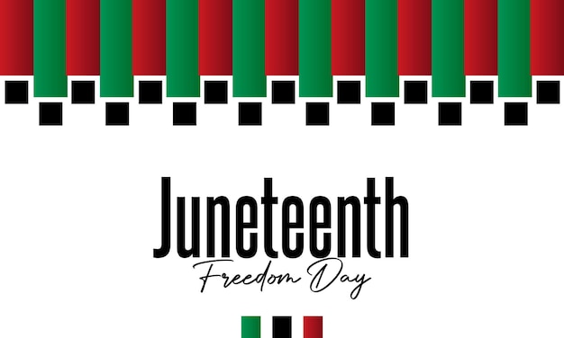 Juneteenth Freedom Day 19 juin ou bannière de vacances de célébration de l'histoire afro-américaine
