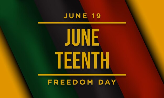 Vecteur juneteenth freedom day background design bannière affiche carte voeux illustration vectorielle