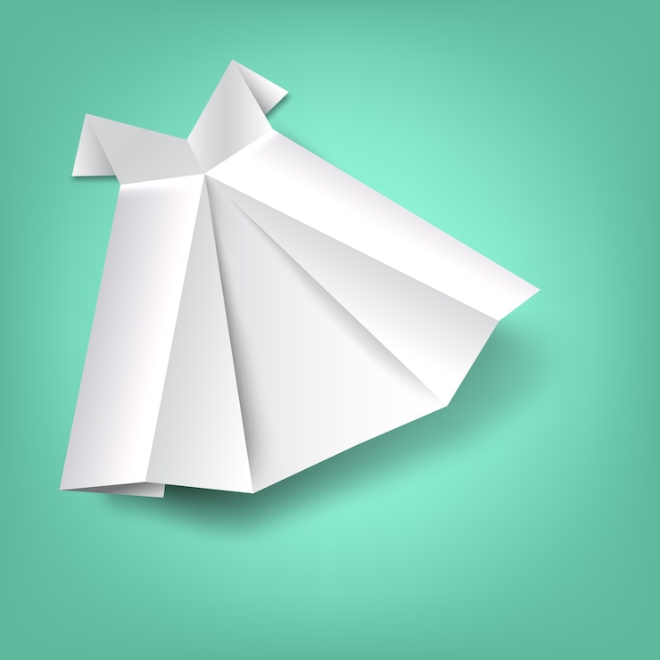 Vecteur jupe papier plié