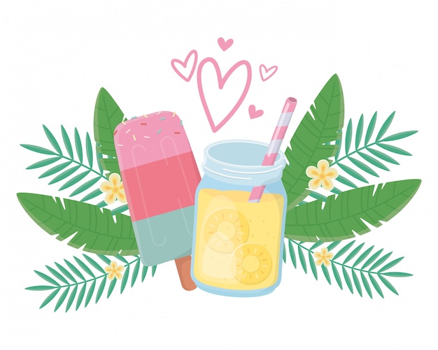 Jus D'ananas Et Popsicle