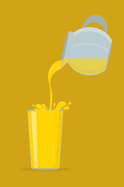 Jus De Citron Jus De Limonade Au Citron Frais Coulant D'une Carafe Dans Un Verre