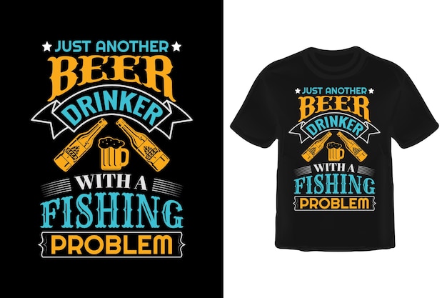 Juste Un Autre Design De T-shirt Buveur De Bière